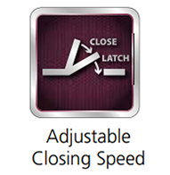 Hold Open Door Closer - Adjustable closing speed symbol